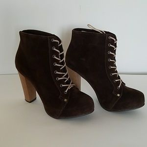 New booties platform  suede